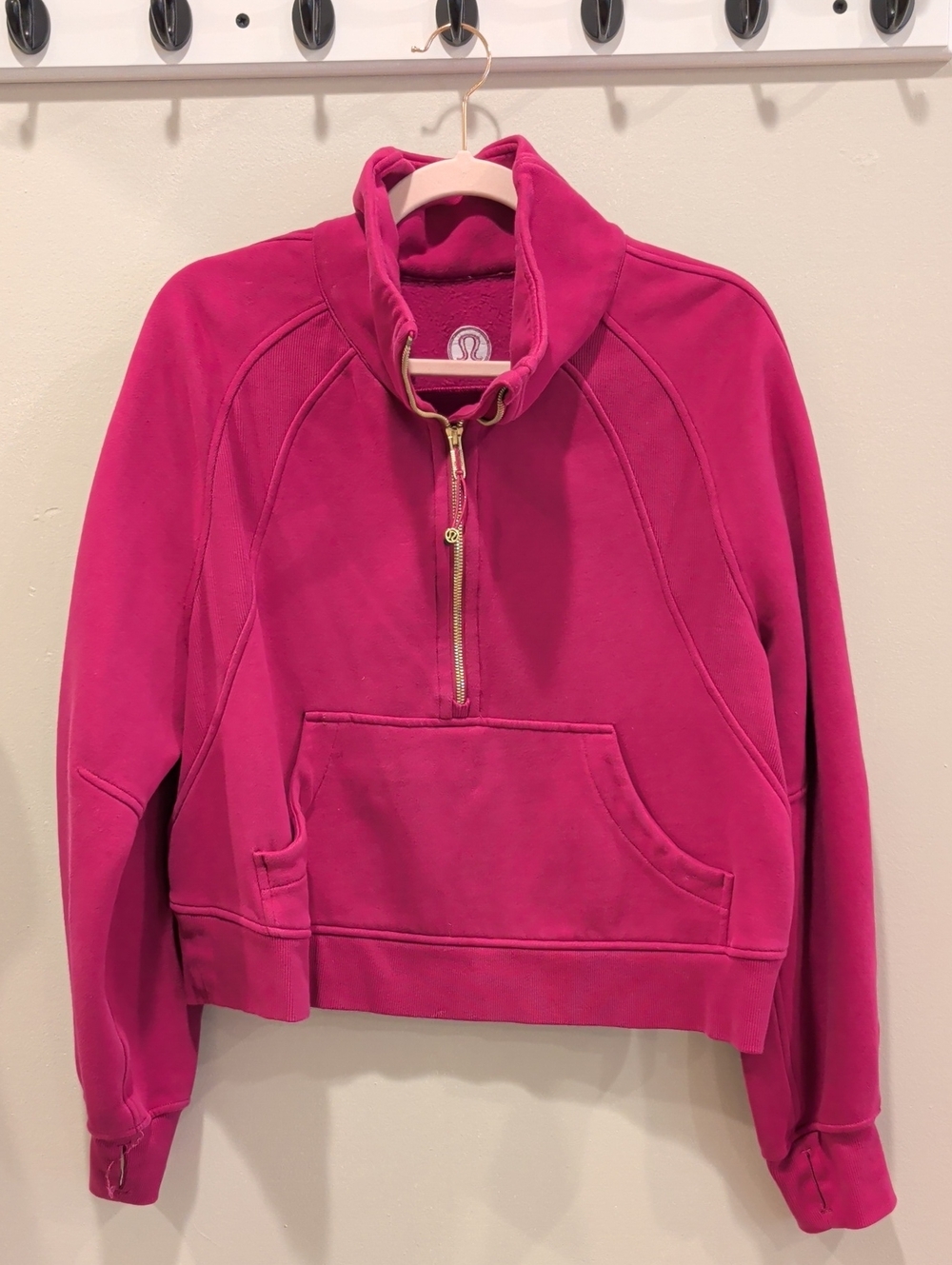 lululemon athletica Hot Pink Half-Zip Pullover Size M/L